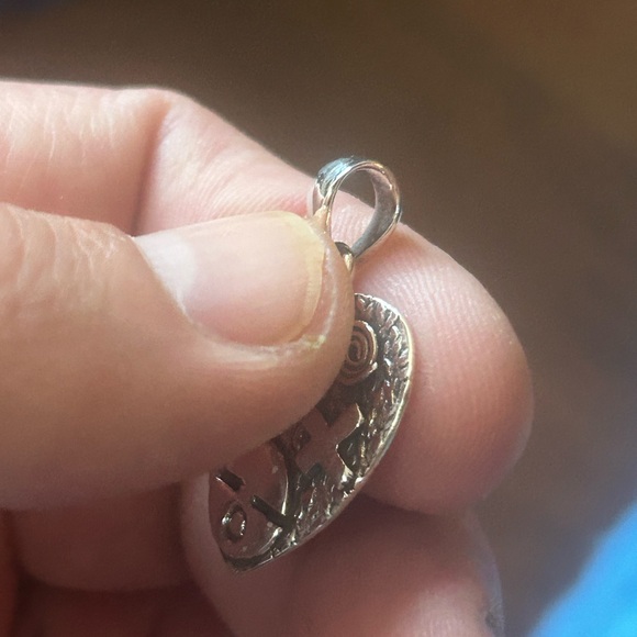 STERLING SILVER NATIVE AMERICAN SW PICTO STORY TELLER SUNGOD BEAR PENDANT .925 - Picture 5 of 10